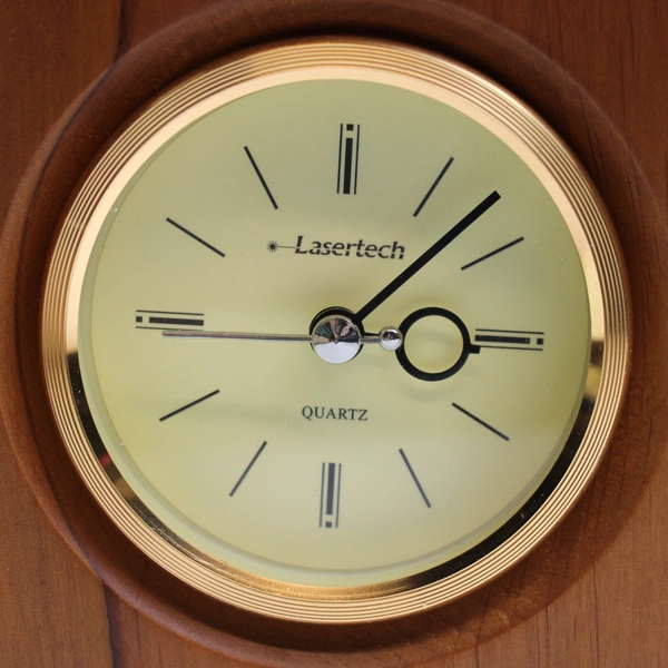Digital Laserteach Quartz Picture Frame Clock Solid Wood 6" x 4.75"