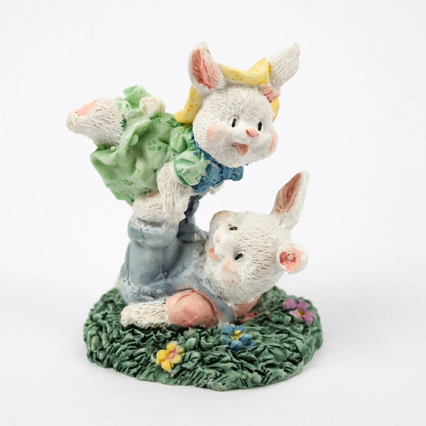 Lot of 3 Resin Easter Figurines Rabbits and Ducks