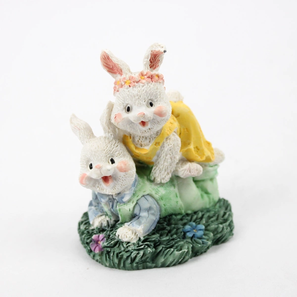 Lot of 3 Resin Easter Figurines Rabbits and Ducks