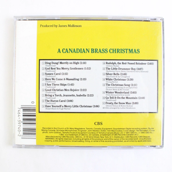 A Canadian Brass Christmas 1985 Holiday Music CD CBS Records