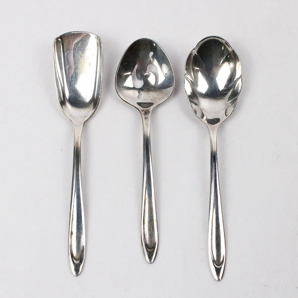 Vtg Meriden Silver Company First Lady Silver Plate Spoons Sugar Bon Bon And Jam
