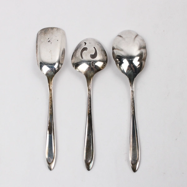 Vtg Meriden Silver Company First Lady Silver Plate Spoons Sugar Bon Bon And Jam