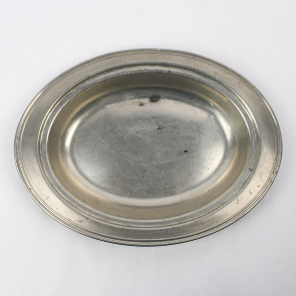 Vintage Silvercraft Oval Pewter Tray 11.5 Inch 2856