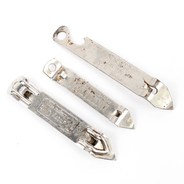 Lot of 3 Vintage Metal Can And Bottle Openers Advertising Breweries