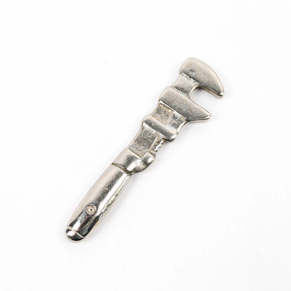 Lot of 3 Miniature Metal Doll House Tools Pipe Wrench Brace and Ball Peen Hammer