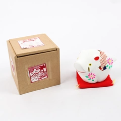 Japanese Year Of the Pig Clay Zodiac Figurine with Box