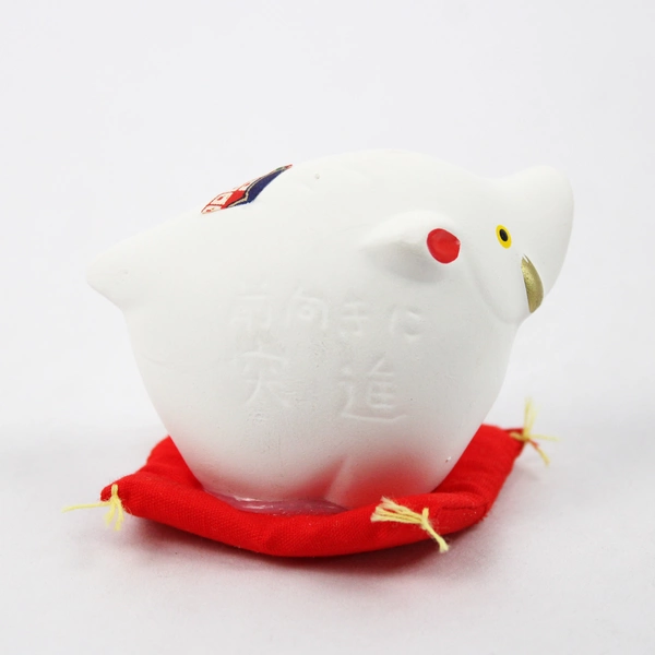 Japanese Year Of the Pig Clay Zodiac Figurine with Box