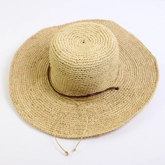 The Scala Collection Woven Faffia Sun Hat 4" Wide Brim One Size