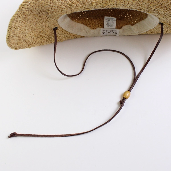 The Scala Collection Woven Faffia Sun Hat 4" Wide Brim One Size