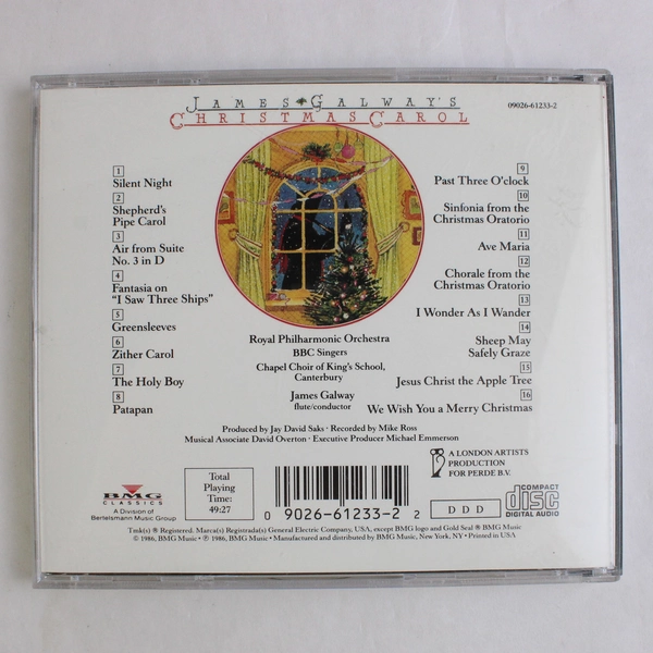 James Galway's Christmas Carol Holiday Music CD 1986 RCA Victor Gold Seal