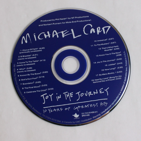 Michael Card's Joy in the Journey 10 Years of Greatest Hits 1994 Sparrow Records