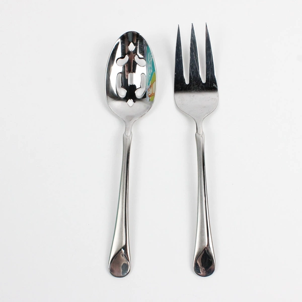 Lot Of 2 J.A Henckels Provence (Stainless) Fatware Serving Fork & Slotted Spoon 