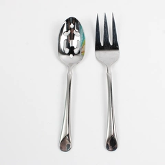 Lot Of 2 J.A Henckels Provence (Stainless) Fatware Serving Fork & Slotted Spoon 