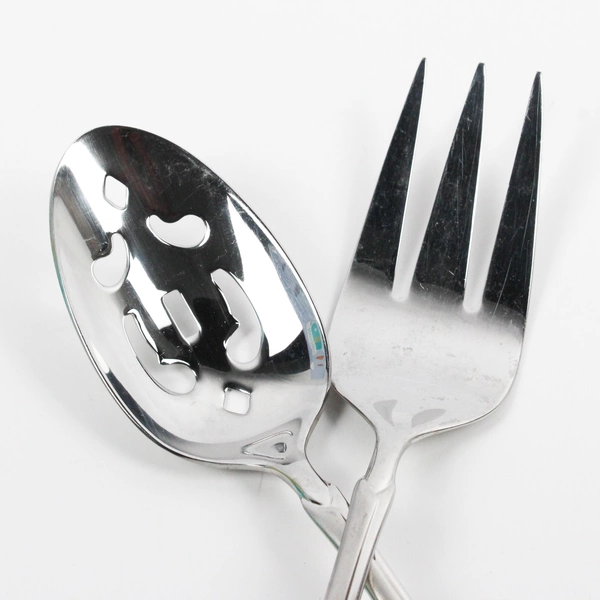 Lot Of 2 J.A Henckels Provence (Stainless) Fatware Serving Fork & Slotted Spoon 