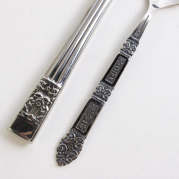 Lot Of 6 Oneida Silver Community Coronation Flatware 4 Soup Spoons & 1 Knife