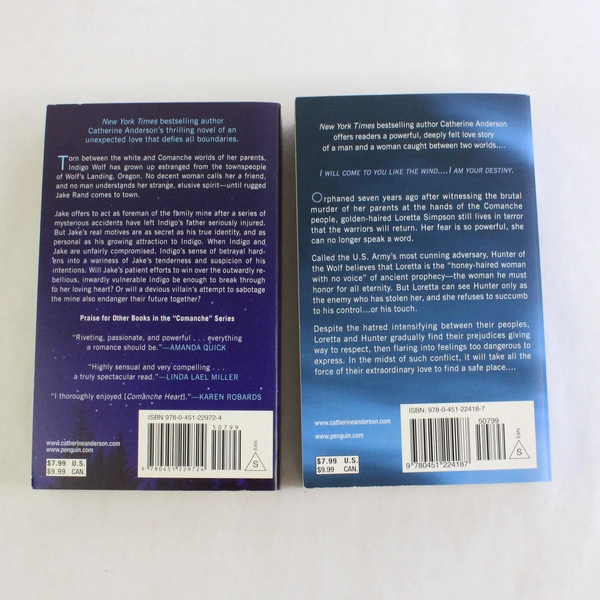 Lot of 2 Catherine Anderson Novels Comanche Moon & Indigo Blue 2008 & 2010 PB