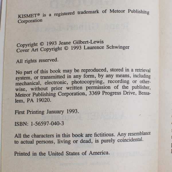 Common Ground by Jeane Gilbert-Lewis 1993 Paperback A KISMET Romance