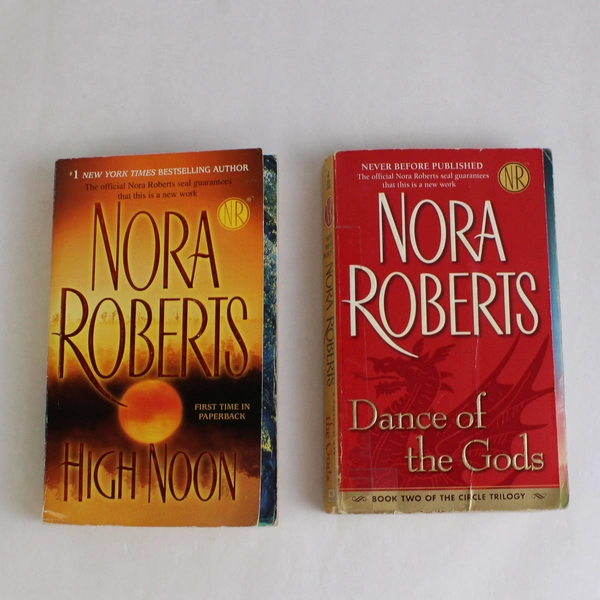 Lot of 2 Nora Roberts Novels Dance of the Gods & High Noon Paperback