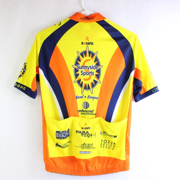 Hincapie Sunnyside Sports Orange Yellow Blue Cycling Jersey Women's Large
