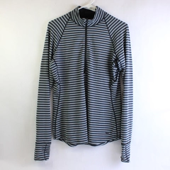 Mountain Hard Wear Gray & Black Striped Long Sleeve Athletic Top Women's Medium