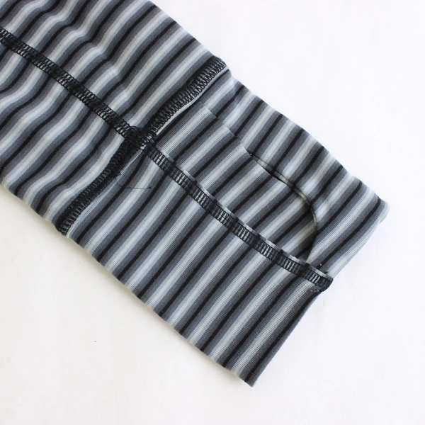 Mountain Hard Wear Gray & Black Striped Long Sleeve Athletic Top Women's Medium