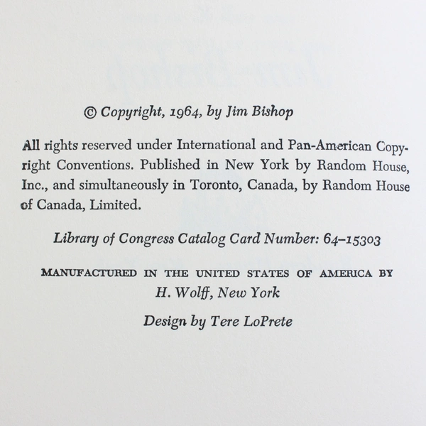 A Day In The Life Of President Kennedy By Jim Bishop (1964, Hardcover)