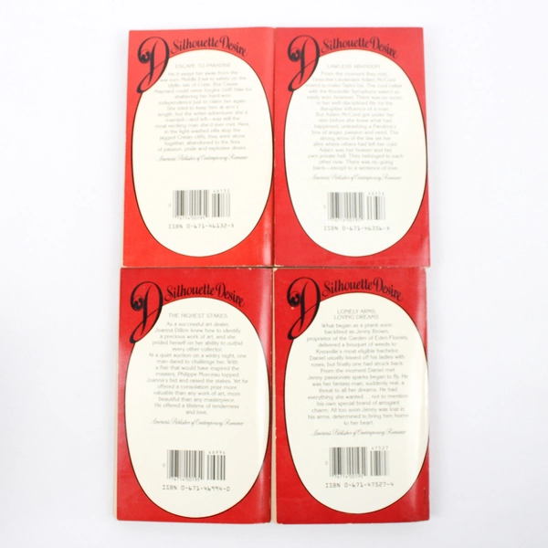 Lot of 4 Vintage Silhouette Desire Romance Novels 1983 Paperback