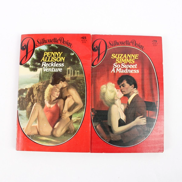Lot of 4 Vintage Silhouette Desire Romance Novels 1983 Paperback