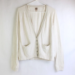 Anne Klein Cream Button-Front Cardigan Women's Size Large