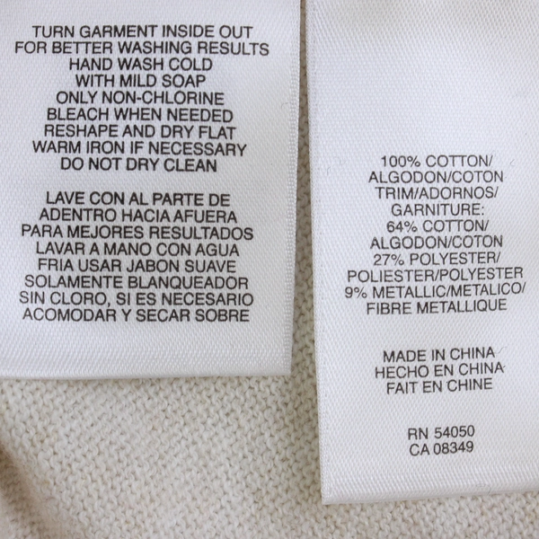 Anne Klein Cream Button-Front Cardigan Women's Size Large