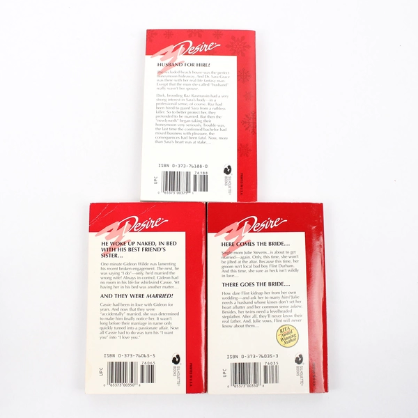 Lot of 3 Vintage Silhouette Desire Romance Novels Paperback #s 1035 1065 & 1188