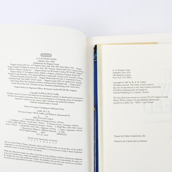 Lot Of 2 W.E.B Griffin War Hardcover Books (1987, 2009)