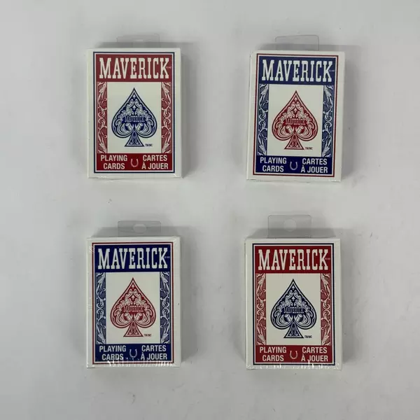 Lot of 4 Decks of Maverick Playing Cards New Sealed Packages