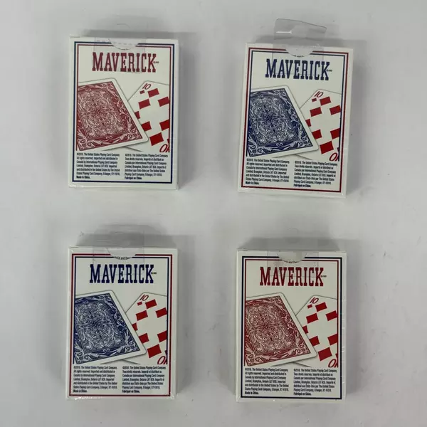 Lot of 4 Decks of Maverick Playing Cards New Sealed Packages