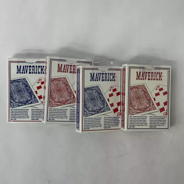 Lot of 4 Decks of Maverick Playing Cards New Sealed Packages