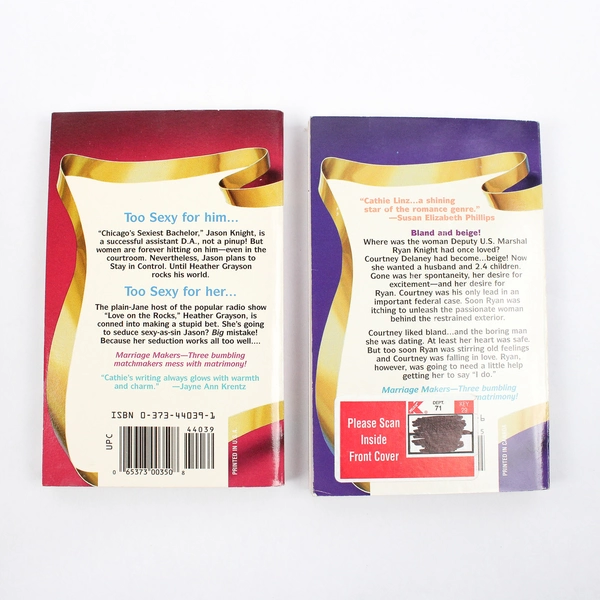 Lot of 2 Cathie Linz Marriage Makers Novels Love & Laughter #39 & 45 1998 PB