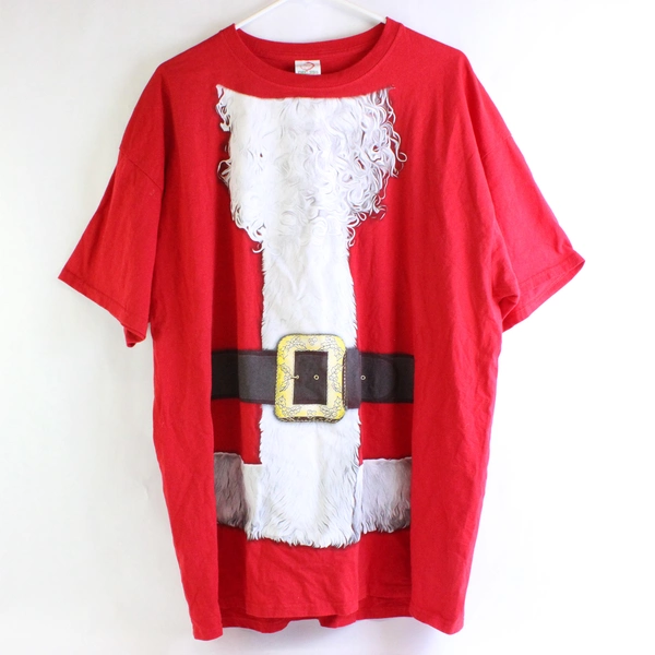 Dec. 25th Red Santa Claus Cotton Graphic T-Shirt Men's Size 2XL