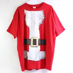 Dec. 25th Red Santa Claus Cotton Graphic T-Shirt Men's Size 2XL