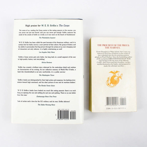 Lot Of 2 W.E.B Griffin War Paperback & Hardcover Books 1986, 1998