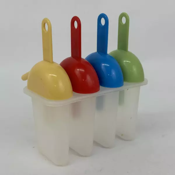 5 Piece Plastic Popsicle Mold Set With Sip Straws