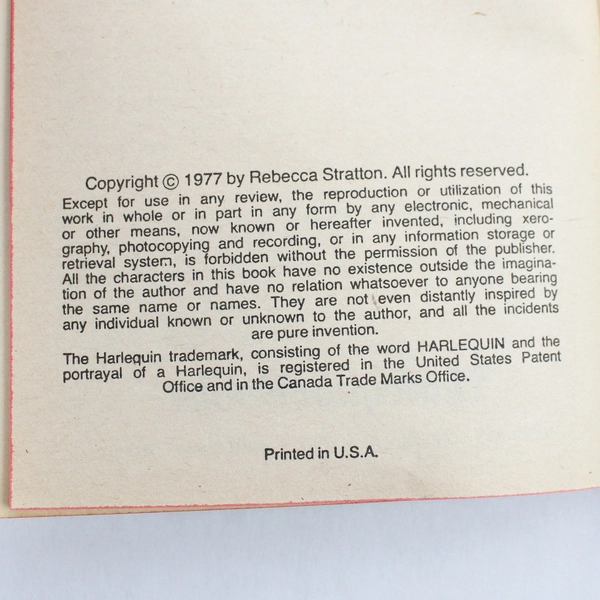 Harlequin Romance #2106 More Than a Dream by Rebecca Stratton Vintage 1977 PB