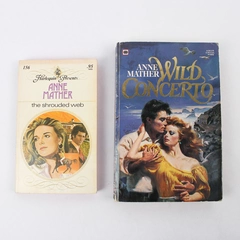 Lot Of 2 Anne Mather Paperback Books: The Shrouded Web ('76) Wild Concerto ('83)