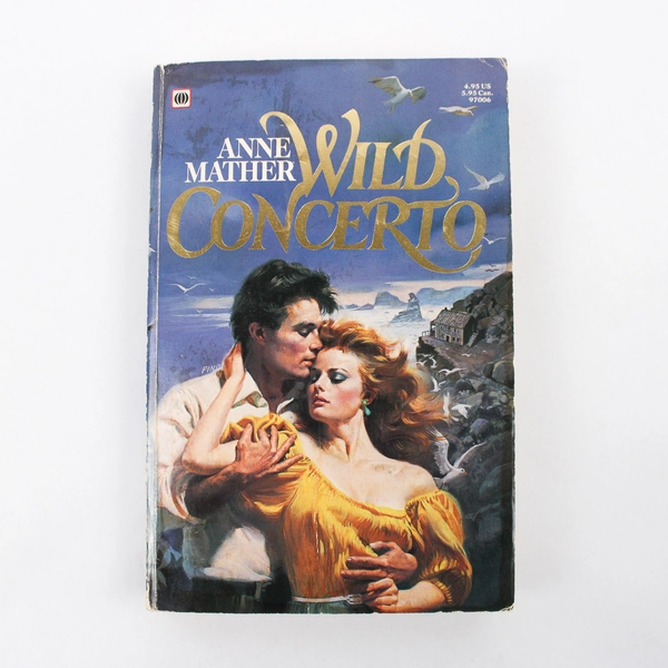 Lot Of 2 Anne Mather Paperback Books: The Shrouded Web ('76) Wild Concerto ('83)