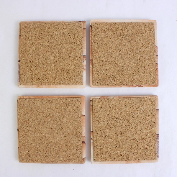 Set of 4 Hand-Painted Southwestern Scene Coasters 3.5"