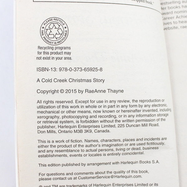 A Cold Creek Christmas Story by RaeAnne Thayne Harlequin Special Edition 2015