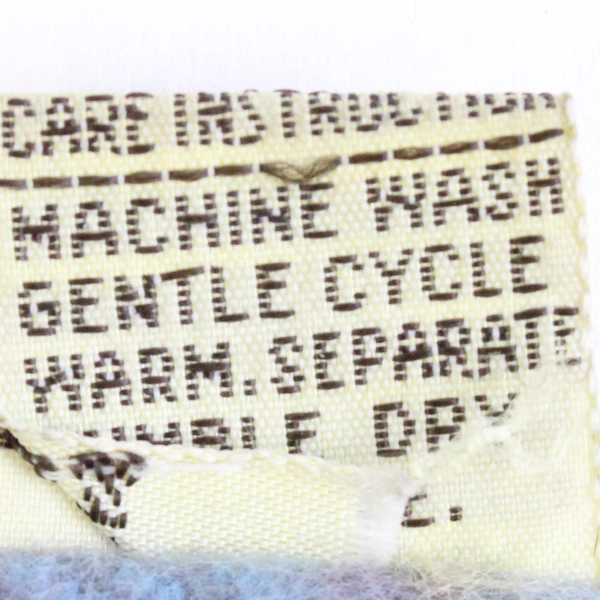 Vintage Rose Cloak & Suit Co. Gray Blue and Brown Plaid Acrylic Scarf 11" x 57"