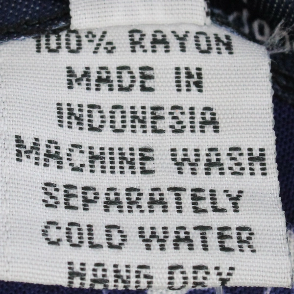 NWT Far Away Imports Blue and White Hawaiian Shirt Men's XL