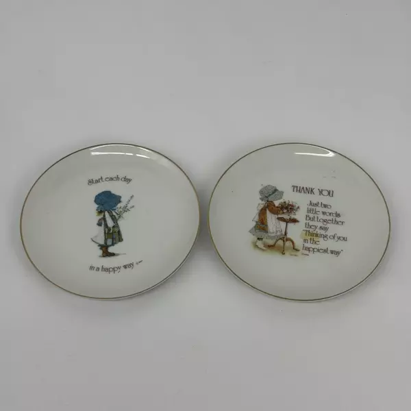 Set Of Two WWA Inc 1975 Lasting Memories Holly Hobbie Plates Dated 6 Inch