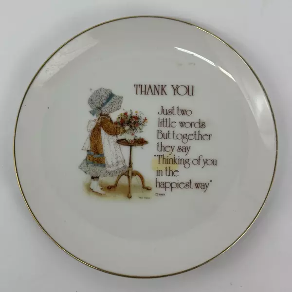 Set Of Two WWA Inc 1975 Lasting Memories Holly Hobbie Plates Dated 6 Inch