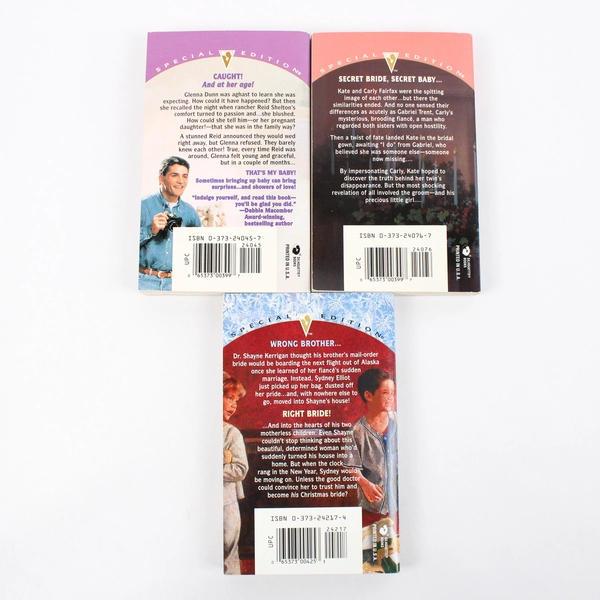 Lot of 3 Silhouette Special Edition Romance Novels #1045 1076 1217 PB 1996-1997